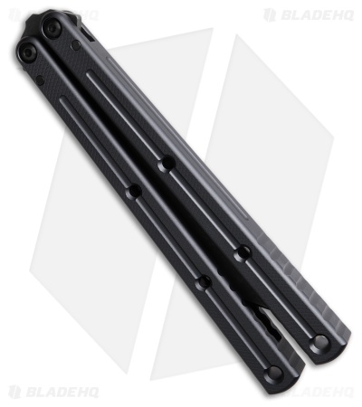 Squid Industries Krake Raken V3 Tanto Butterfly Knife Matte Gunmetal (4.5" AW)