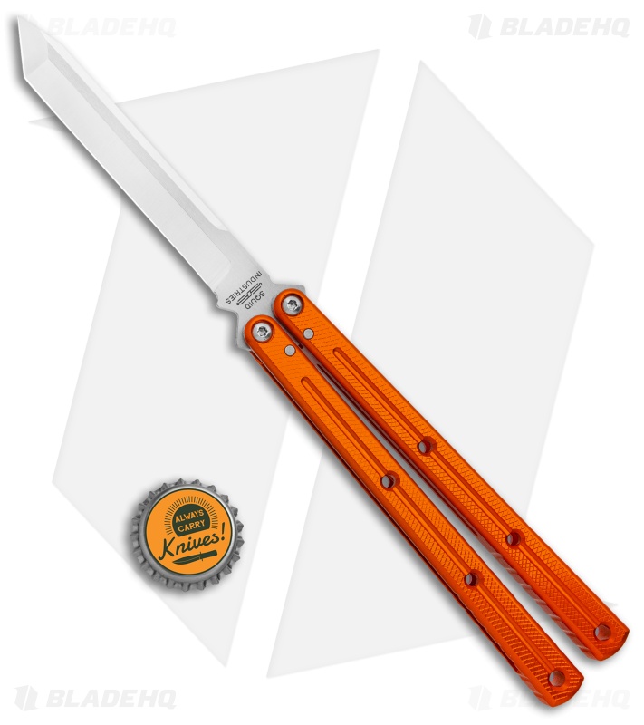 Squid Krake Raken Tanto V3 Balisong | Orange | Blade HQ