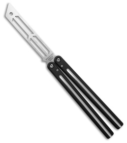 Squid Industries Triton V2 Butterfly Balisong Trainer Black/Silver AL (4.2" SW)