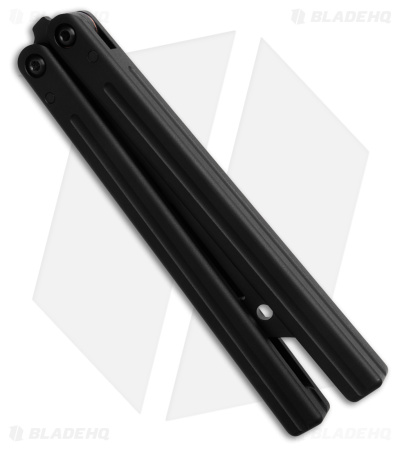 Squid Industries Triton V2 Butterfly Balisong Trainer Inked Black (4.3" Black) 