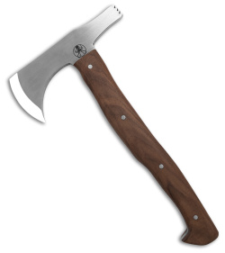 Drifter Blades Satin Finish Scout Tomahawk - Walnut w/ Titanium Pins