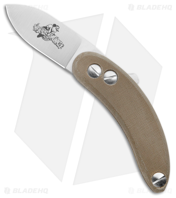 Woods Monkey By LT. Wright Banana Peel Spear Point Green Micarta (2.5" Satin)
