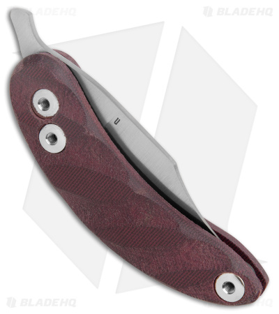 Woods Monkey By LT. Wright Banana Peel Clip Point 1/4 Red Micarta (2.5" Satin) 