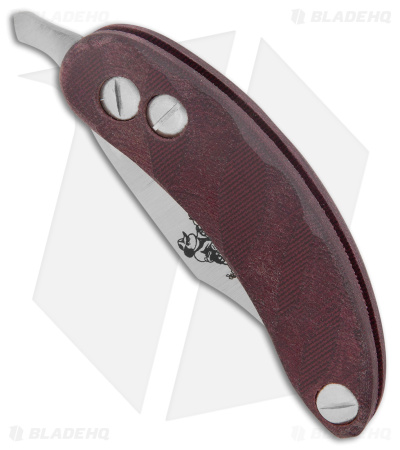 Woods Monkey By LT. Wright Banana Peel Clip Point 1/4 Red Micarta (2.5" Satin) 