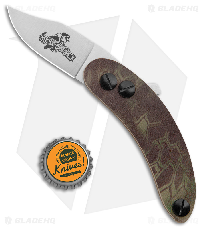 Woods Monkey By LT. Wright Banana Peel Drop Point Mandrake Kydex (2.5" Satin)