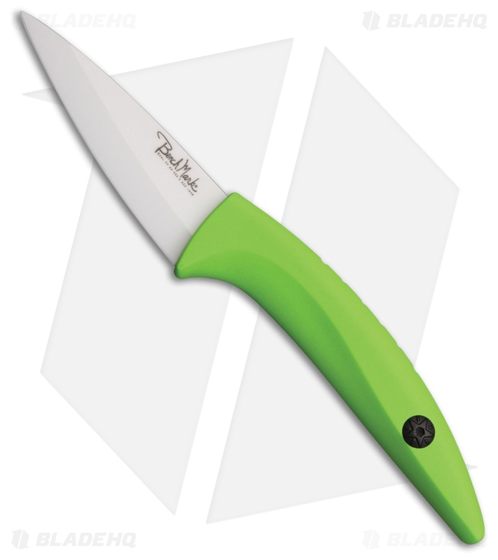 Benchmark Ceramic Paring Knife Lime Green Rubber (4" Plain) Blade HQ