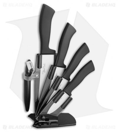Benchmark Kitchen 6-Piece Black Ceramic Knife Set