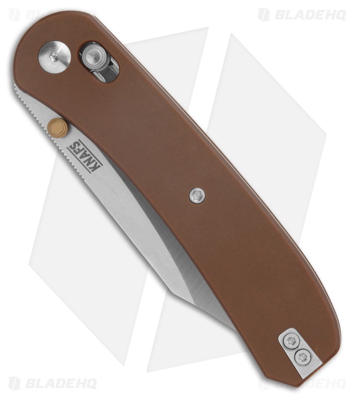 KNAFS Lander 2 Clutch Lock Clip Point Knife | Brown Micarta