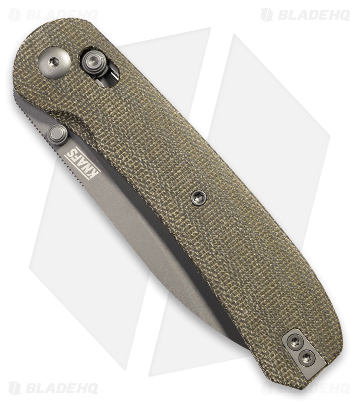 Knafs Co. Lander 2 Clutch Lock Green Micarta SW S35VN