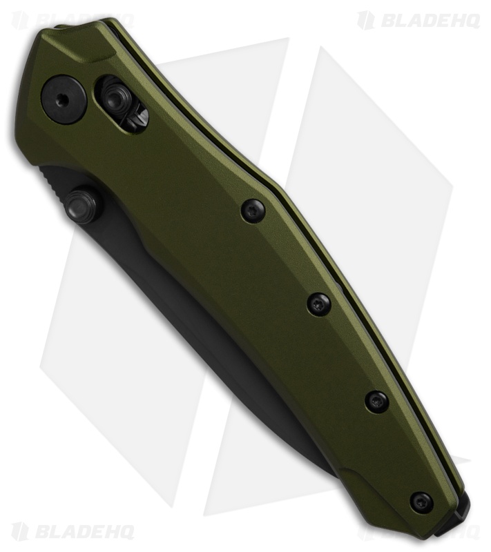 Kershaw Barenuckle DuraLock Knife OD Green Aluminum (3.5" Black PVD MagnaCut)