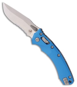 Microtech Amphibian Ram-Lok Knife Fluted Blue Aluminum (3.9" SW Serr)