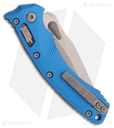 Microtech Amphibian Ram-Lok Knife Fluted Blue Aluminum (3.9" SW Serr)
