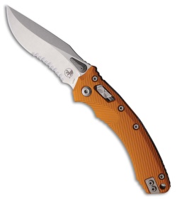 Microtech Amphibian Ram-Lok Knife Fluted Orange Aluminum (3.9" SW Serrated)
