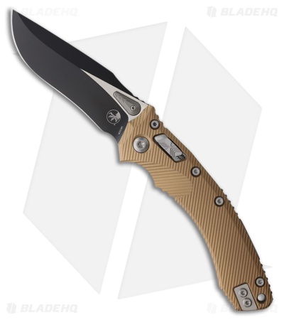 Microtech Amphibian Ram-Lok Knife Brown Fluted Aluminum (3.9" Two-Tone)