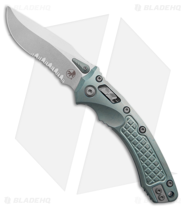 Marfione Custom Amphibian Ram-Lok Ice Blue Frag Ti + Blue Accents (4" Serr)