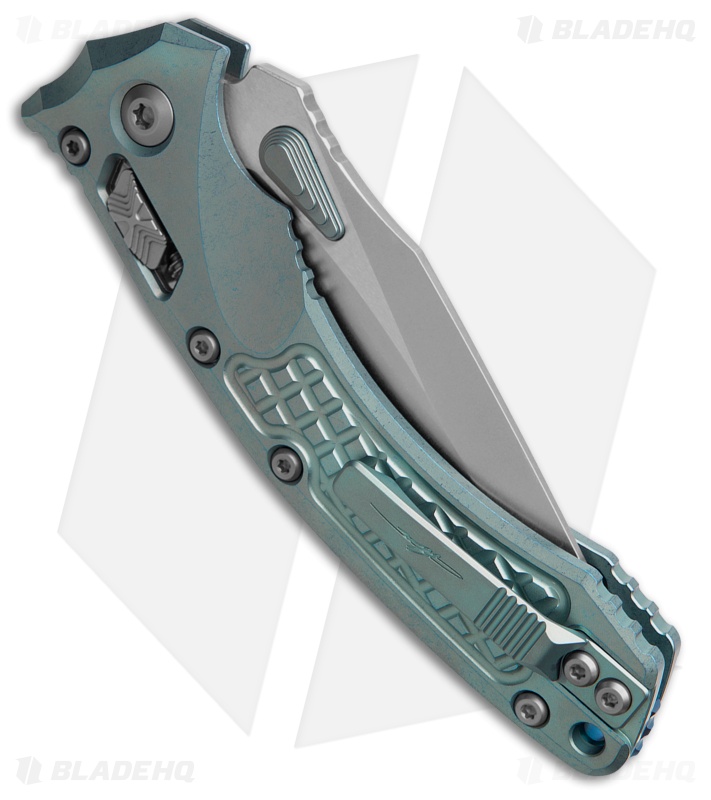Marfione Custom Amphibian Ram-Lok  Ice Blue Frag Titanium + Blue Accents (4" SW)