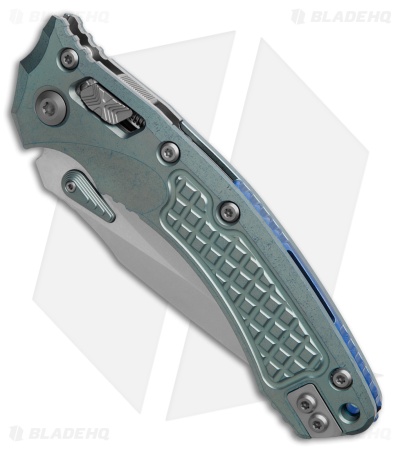 Marfione Custom Amphibian Ram-Lok  Ice Blue Frag Titanium + Blue Accents (4" SW)