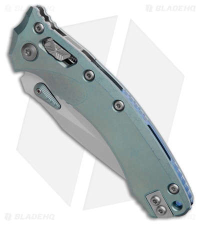 Marfione Custom Amphibian Ram-Lok Ice Blue Titanium + Blue Accents  (4" SW)