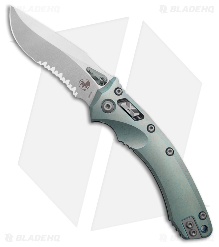 Marfione Custom Amphibian Ram-Lok Ice Blue Titanium + Blue Accents  (4" Serr SW)