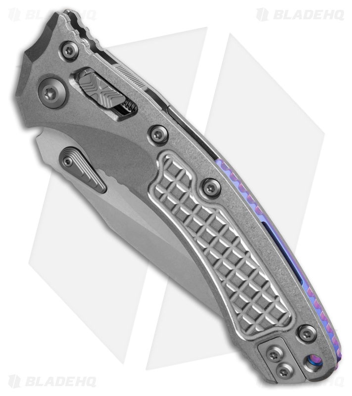 Marfione Custom Amphibian Ram-Lok  SW Frag Titanium + Purple Accents  (4" Serr)