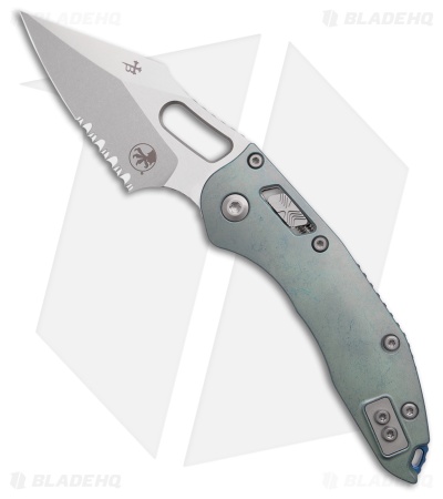 Marfione Custom Stitch Ram-Lok  SW Titanium + Blue Accents  (4" Serr)