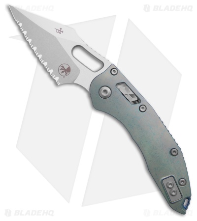 Marfione Custom Stitch Ram-Lok  SW Titanium + Blue Accents  (4" Full Serr)