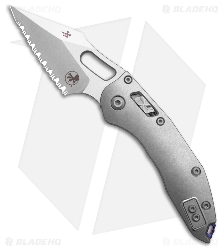 Marfione Custom Stitch Ram-Lok  SW Titanium + Purple Accents  (4" Full Serr)