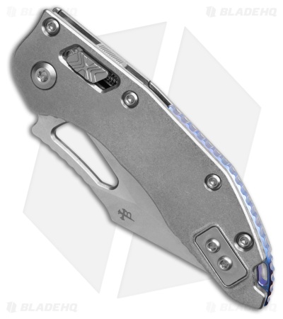 Marfione Select M-Stitch Ram Lok Knife Smooth Titanium Blue Accents (3" SW)