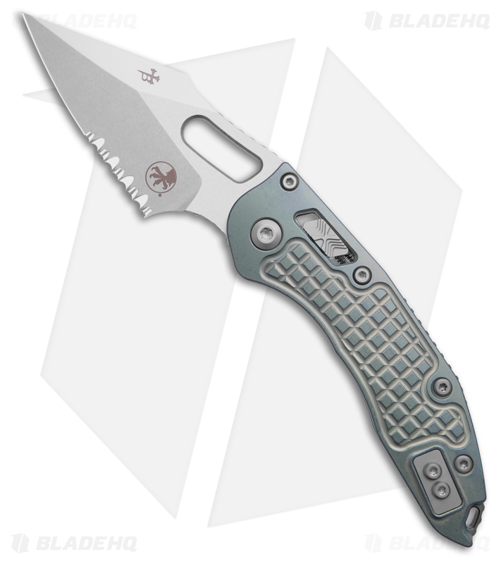 Marfione Stitch S/E Ram-Lok Knife Ice Blue Frag Ti + Accents (3.7" SW Serr)