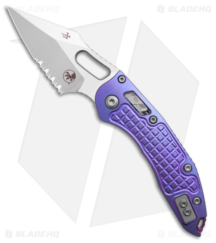 Marfione Stitch S/E Ram-Lok Knife Purple Frag Ti + Accents (3.7" SW Serr)