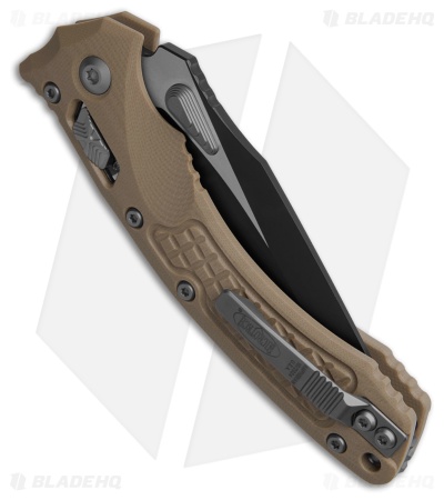 Microtech Amphibian Ram-Lok Knife Frag Tan G-10 (3.9" Black)