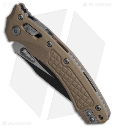 Microtech Amphibian Ram-Lok Knife Frag Tan G-10 (3.9" Black)