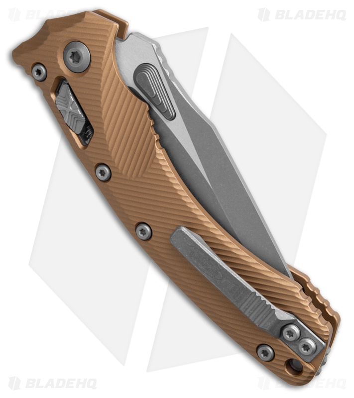 Microtech Amphibian Ram-Lok S/E Manual Knife Fluted Brown Al (3.9" Apocalyptic)