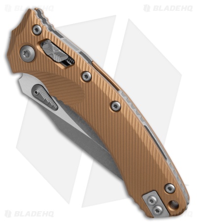 Microtech Amphibian Ram-Lok S/E Manual Knife Fluted Brown Al (3.9" Apocalyptic)