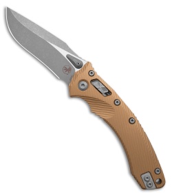 Microtech Amphibian Ram-Lok S/E Manual Knife Fluted Brown Al (3.9" Apocalyptic)