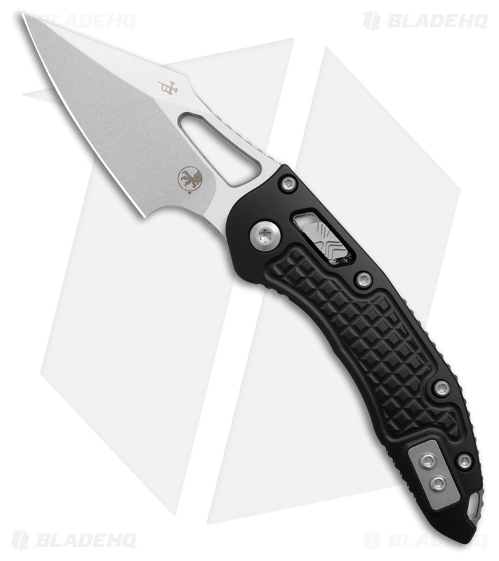 Microtech M-Stitch Ram Lok Knife Frag Black Aluminum (3" Stonewash)
