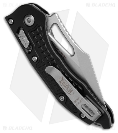 Microtech M-Stitch Ram Lok Knife Frag Black Aluminum (3" Stonewash)