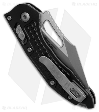 Microtech M-Stitch Ram Lok Knife Frag Black Aluminum (3" Apocalyptic)