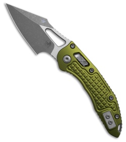Microtech M-Stitch Ram Lok Knife Frag OD Green Aluminum (3" Apoc)