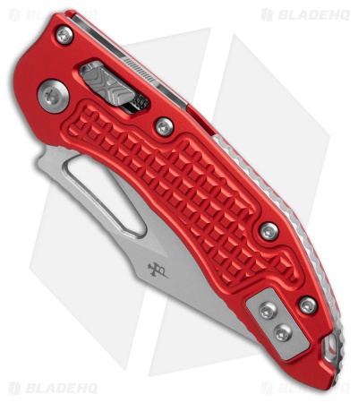 Microtech M-Stitch Ram-Lok Knife Frag Red Aluminum (3" Stonewash)