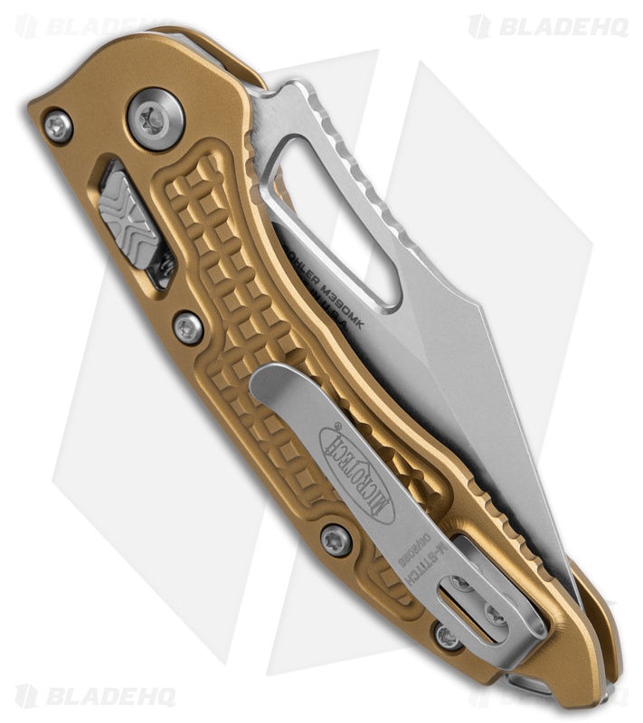 Microtech M-Stitch Ram Lok Knife Tan Aluminum SW