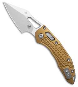 Microtech M-Stitch Ram Lok Knife Frag Tan Aluminum (3" Stonewash)