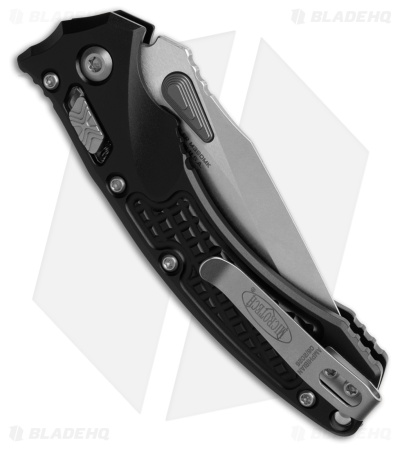 Microtech Mini Amphibian Ram-Lok S/E Manual Knife Black Frag Aluminum(3.38" SW)