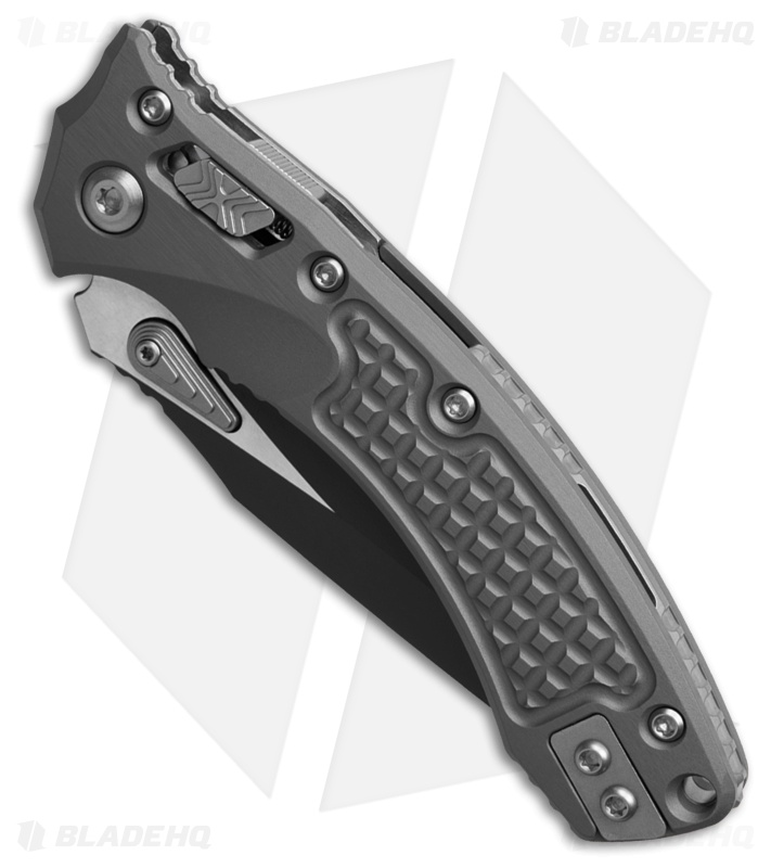 Microtech Mini Amphibian Ram-Lok S/E Manual Knife Natural Clear Al (3.375" Black