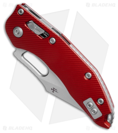 Microtech Stitch Ram-Lok Knife Fluted Red Aluminum (3.7" Stonewash Serr)