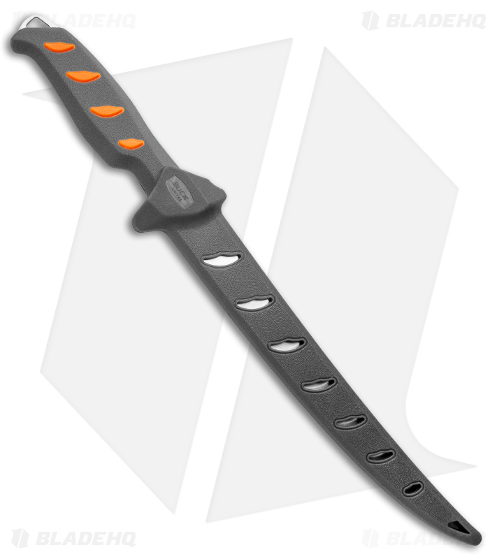 Buck Hookset Long Fresh Fillet Knife Gray/Orange (9" Satin) 0146ORS