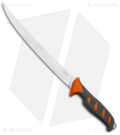 Buck Hookset Long Fresh Fillet Knife Gray/Orange (9" Satin) 0146ORS
