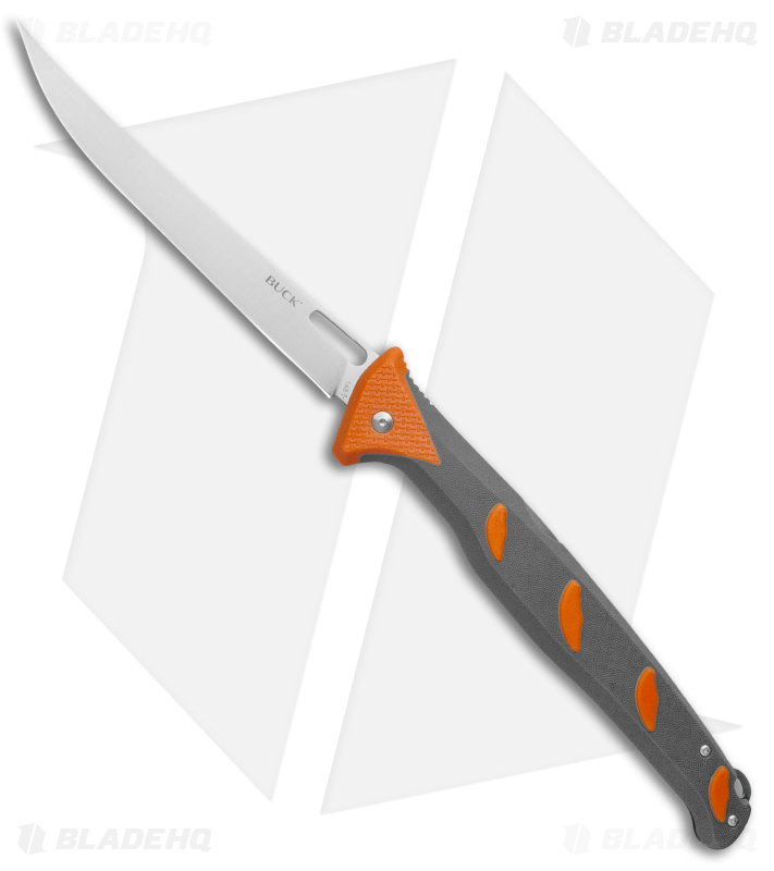 Buck Hookset Fresh Folding Fillet Knife Gray/Orange (6.5" Satin) 0148ORS