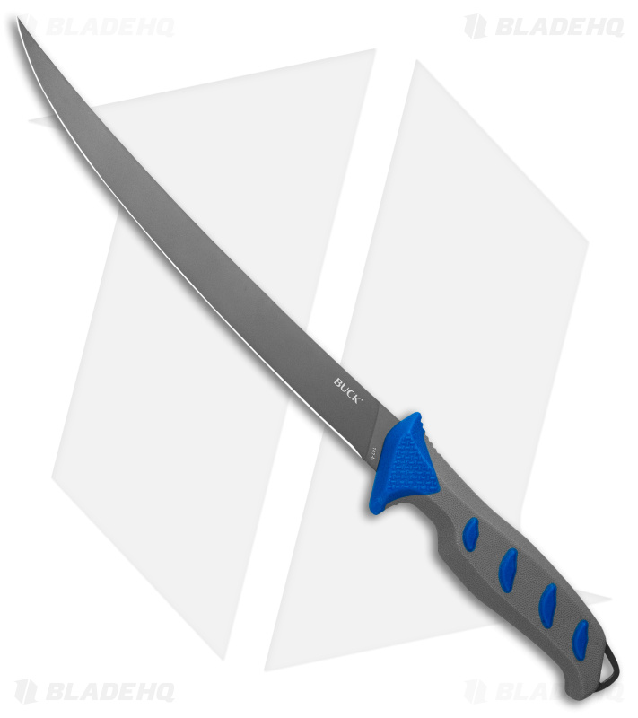 Buck Hookset Long Fresh Fillet Knife Blue/Gray (9" Gray) 0147BLS