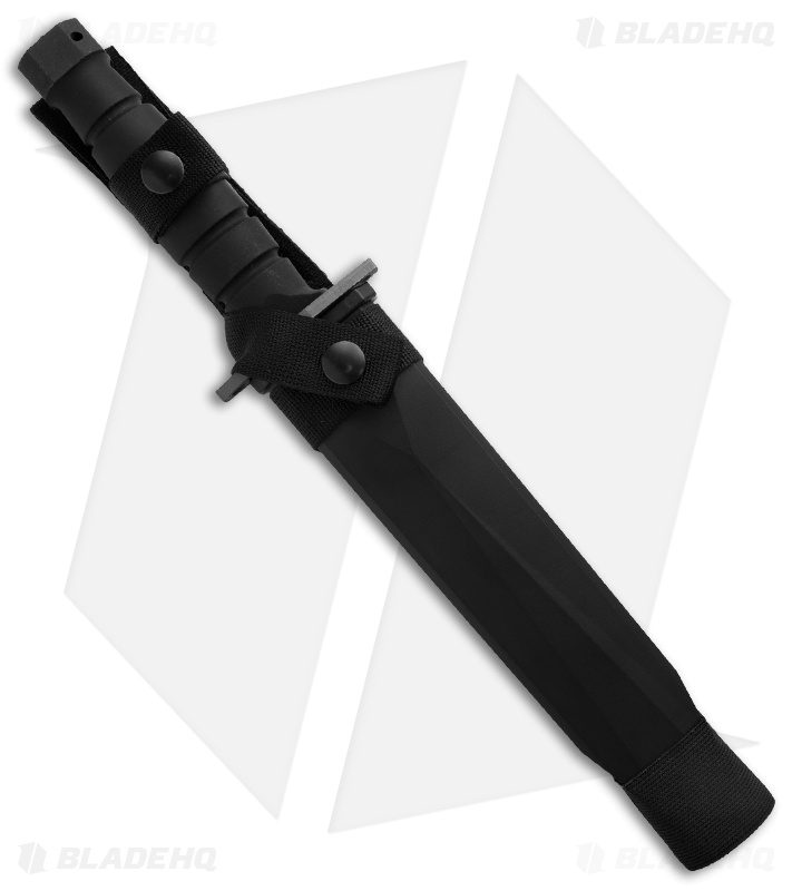 Ontario Chimera Fixed Blade Knife Black Kraton (8" Black Serr) 6515